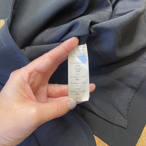 Authentic Louis Vuitton Uniformes Blazer Jacket Black with Gold Accents Sz 40 - Picture 5 of 9